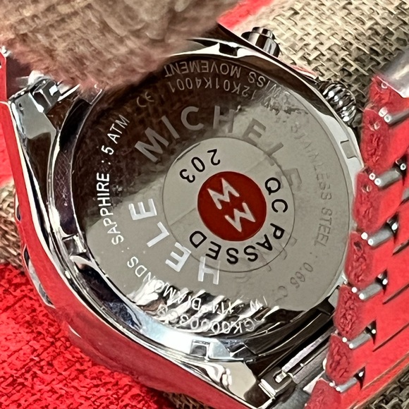 MICHELE TAHITIAN AUTHENTIC LUXURIOUS DIAMOND STAINLESS STEEL WATCH